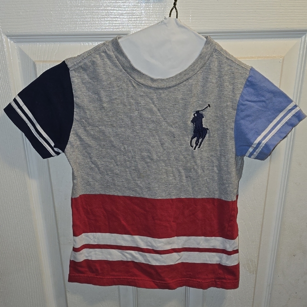 Polo by Ralph Lauren Kids Striped T-Shirt - Gray, Red, Blue